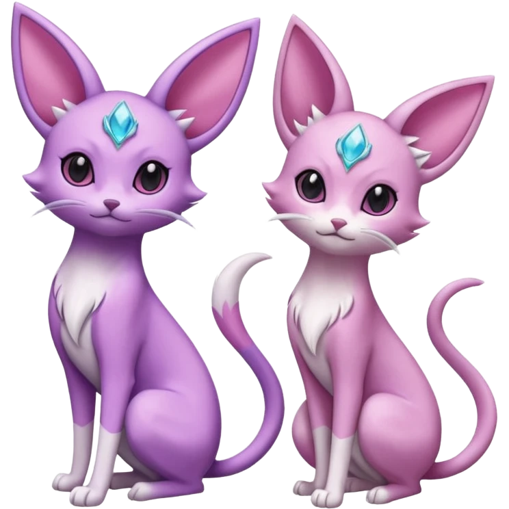 Espeon-Mew-Amaura-Minccino-Delcatty-fusion emoji