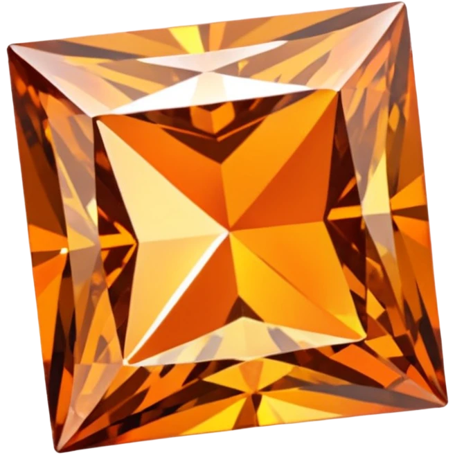 orange princess cut diamond emoji