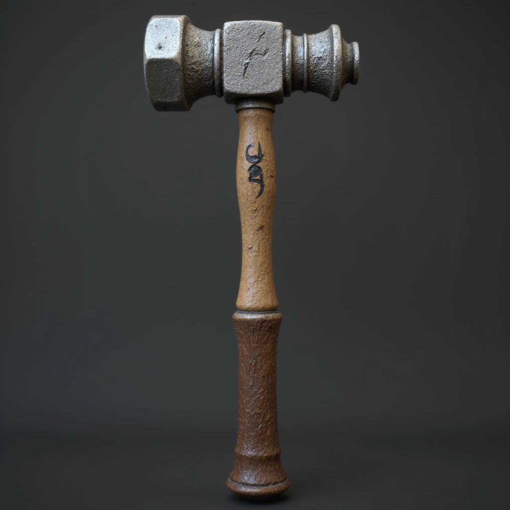 realistic hammer emoji