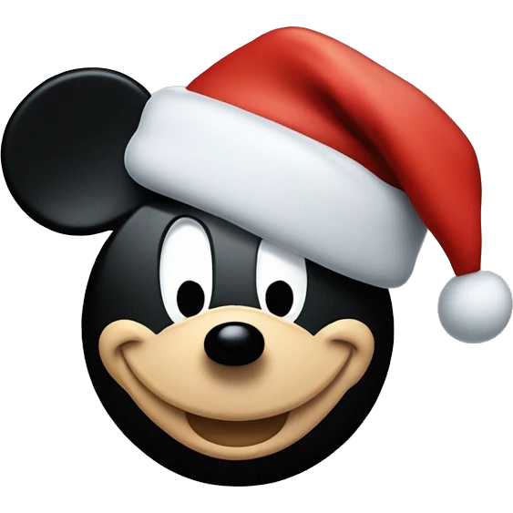 Mickey Mouse with Santa hat emoji