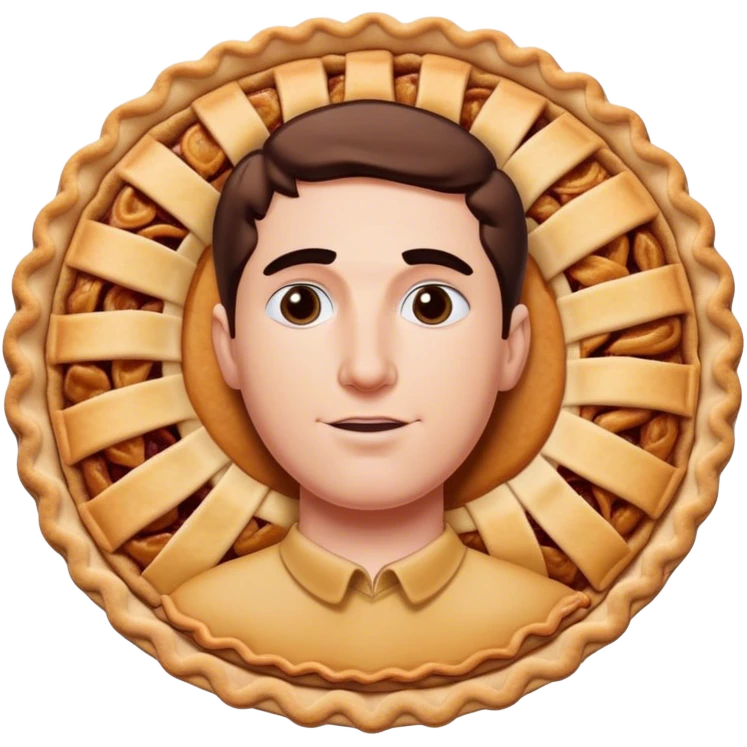 Jim from American pie with an apple pie emoji