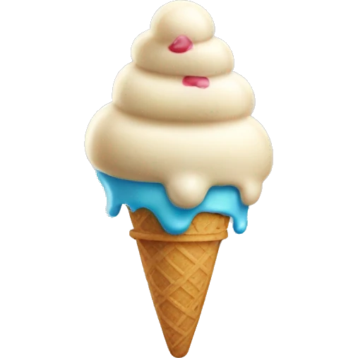 Raining ice cream emoji