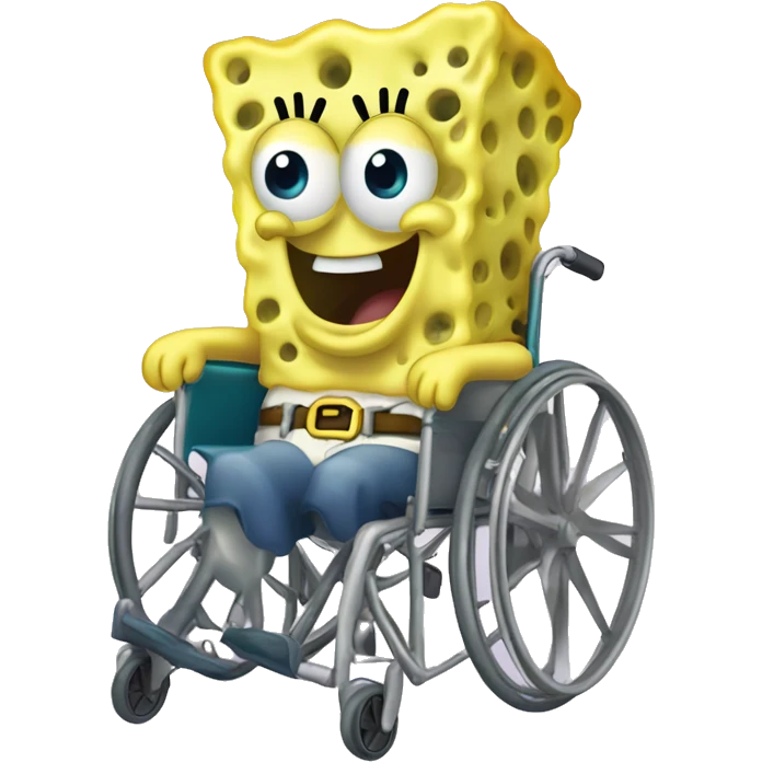 Disabled sponge bob down Down syndrome  emoji