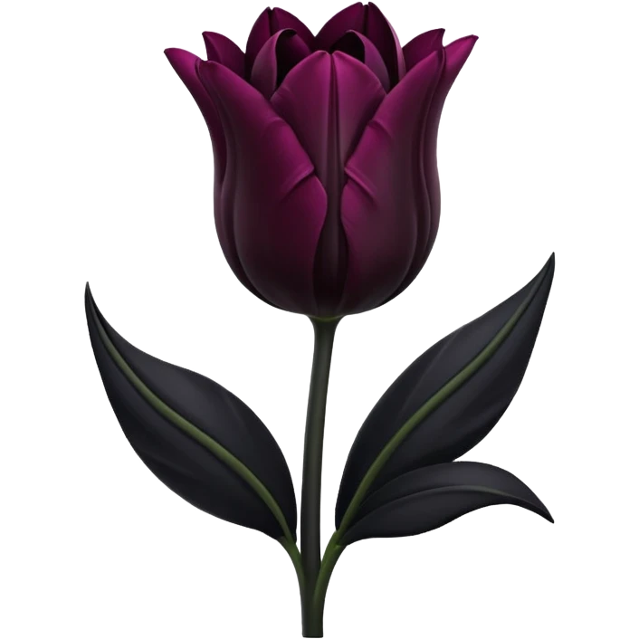 Black tulip emoji emoji
