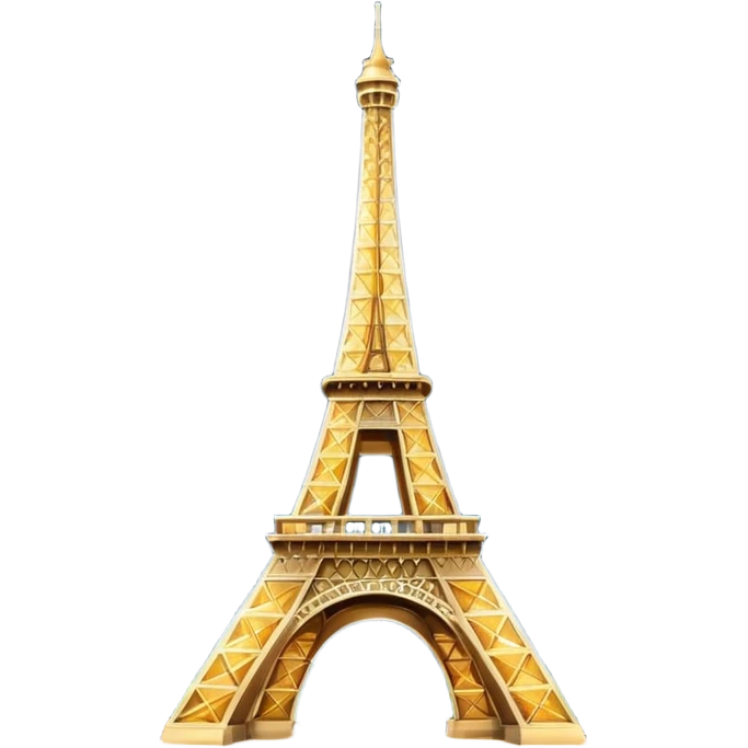 Eiffel Tower sparkling with lights at night emoji