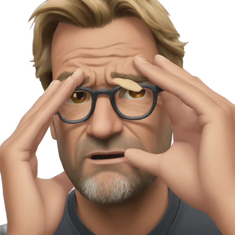 Jurgen Klopp facepalm emoji emoji