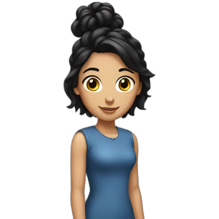 girl with black hair birthday emoji