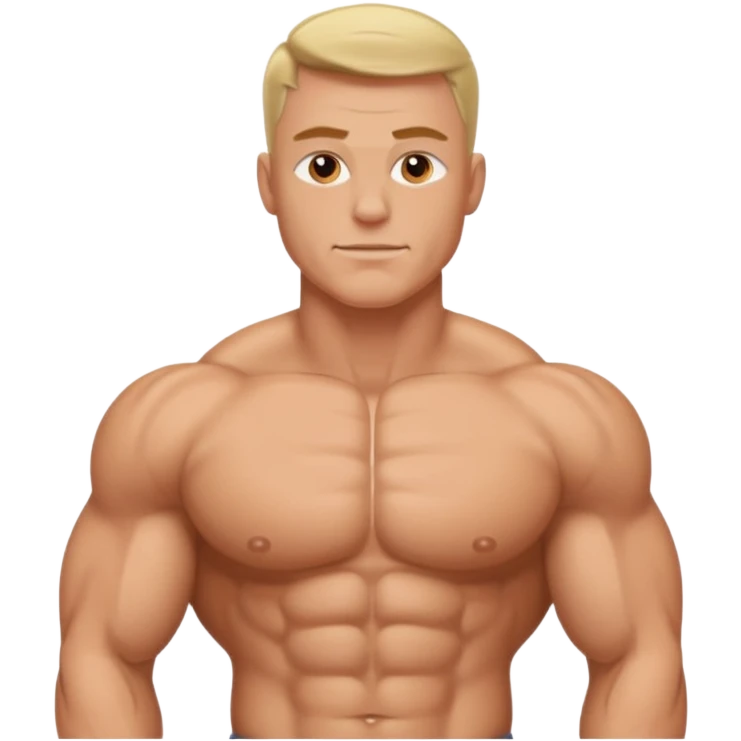 a white muscle man emoji