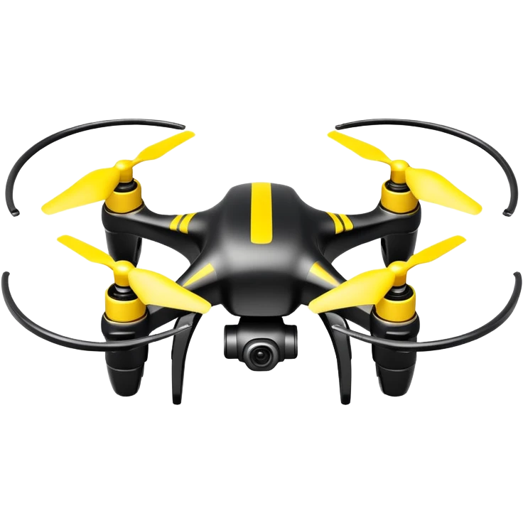 Quadcopter in black and yellow style  emoji