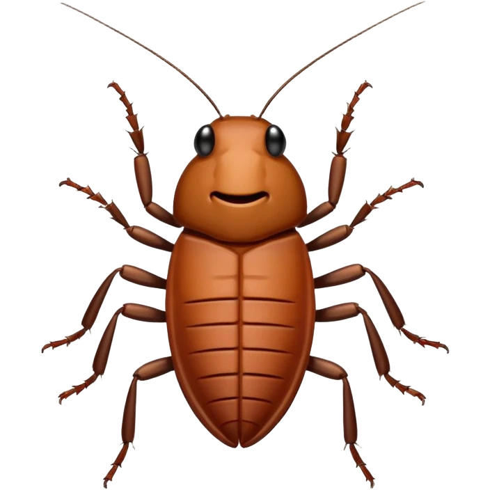 cartoon cockroach waving emoji