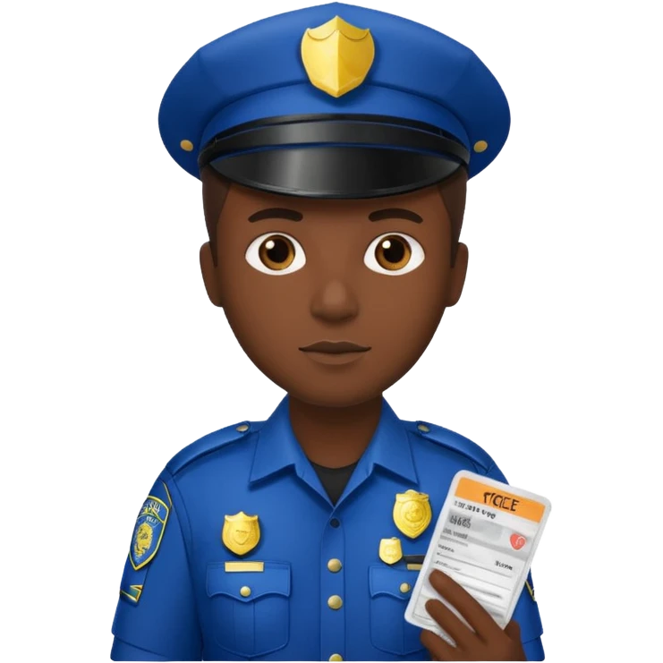 POLICÍA CON MULTA EN LA MANO emoji