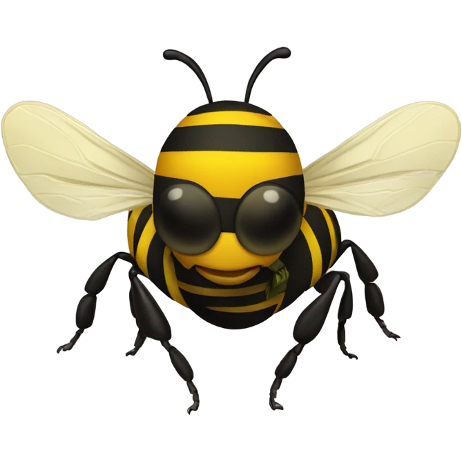 Bee with army helmet emoji
