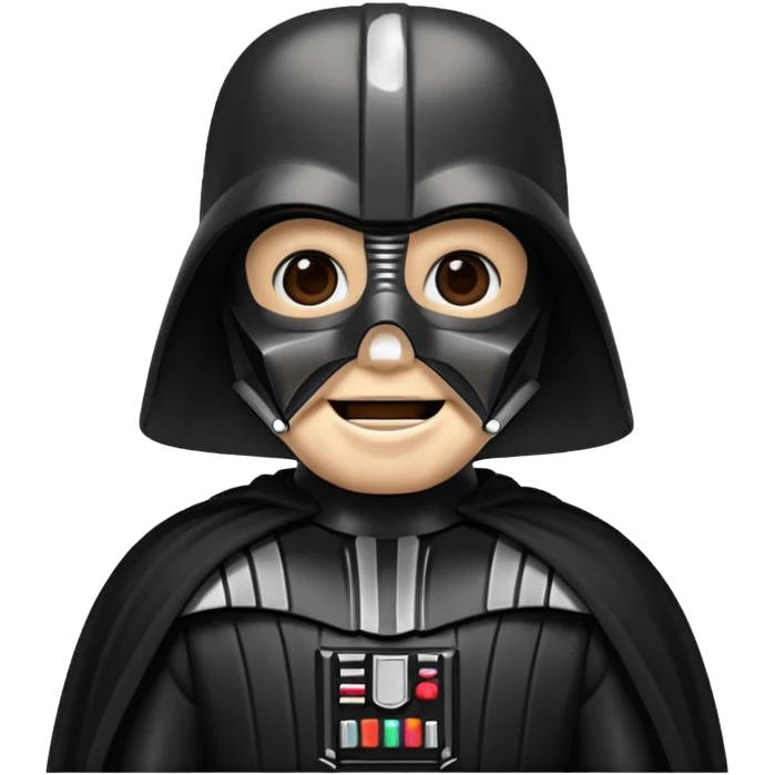 Darth Vader emoji celebrates happy  emoji