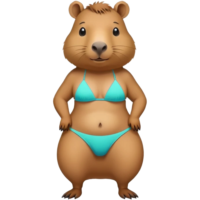 Capybara with a bikini emoji