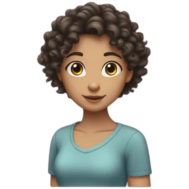 curly brunnet girl emoji