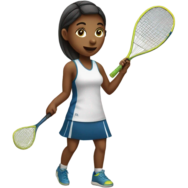 Girl playing squash emoji