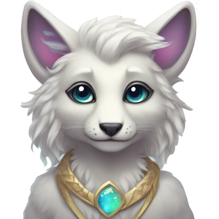 Kawaii bright fantasy ethereal anthro fursona animal emoji