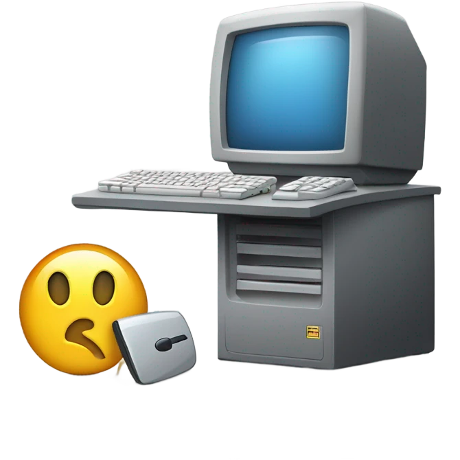 crashing computer emoji