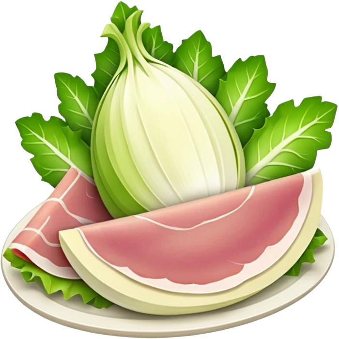 ENDIVE entourée d'une tranche de JAMBON emoji