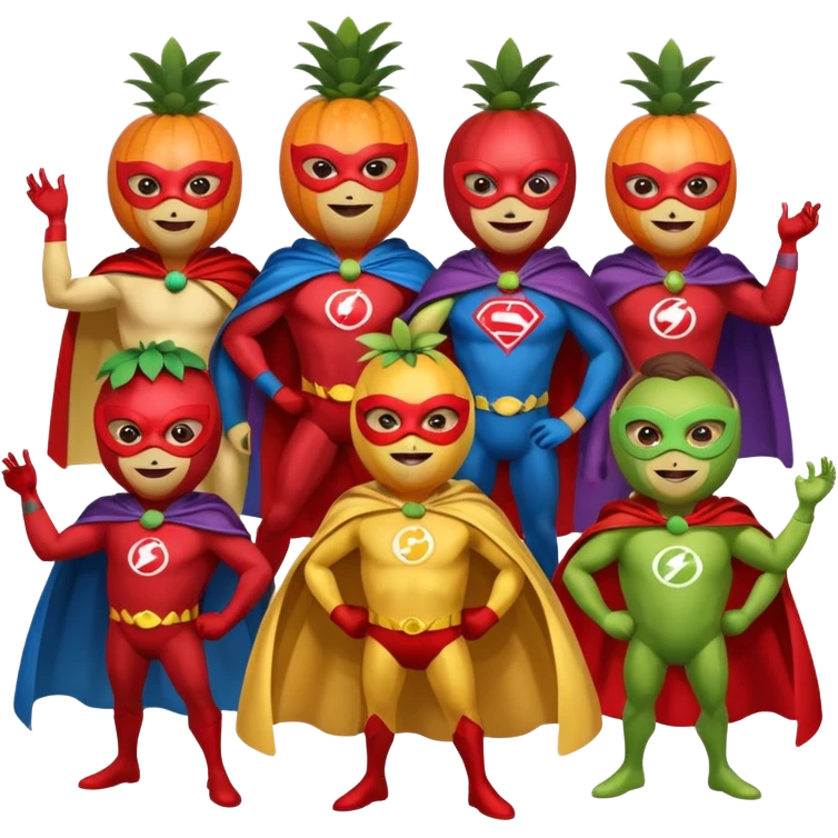 Cape-Wearing Super Fruits emoji