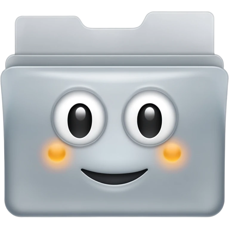 A **minimal emoji-style icon** of a frosted light-gray plastic folder, rectangular with **rounded corner*, **elastic string closure with a circular button** at the center, slightly translucent surface, clean flat front, subtle soft shading, a
 emoji
