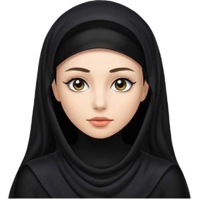 shaman woman in black clothes black veil emoji