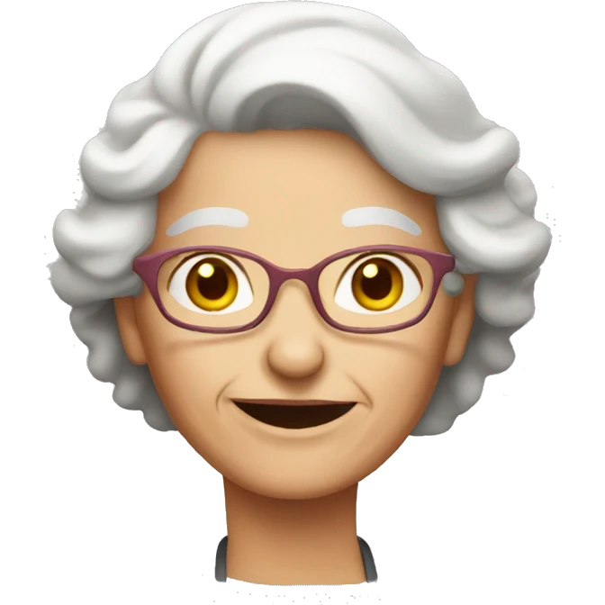 make an old lady with red hair emoji