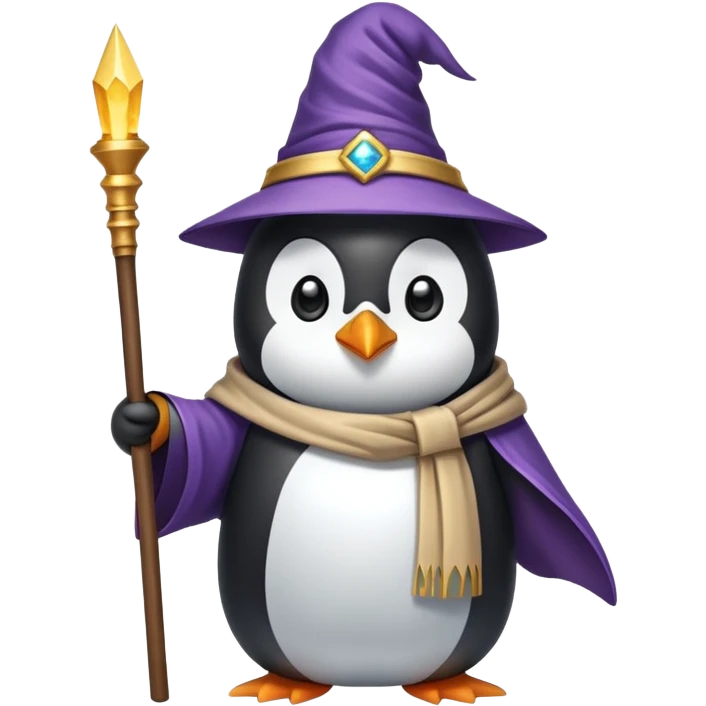 A wizard penguin  emoji
