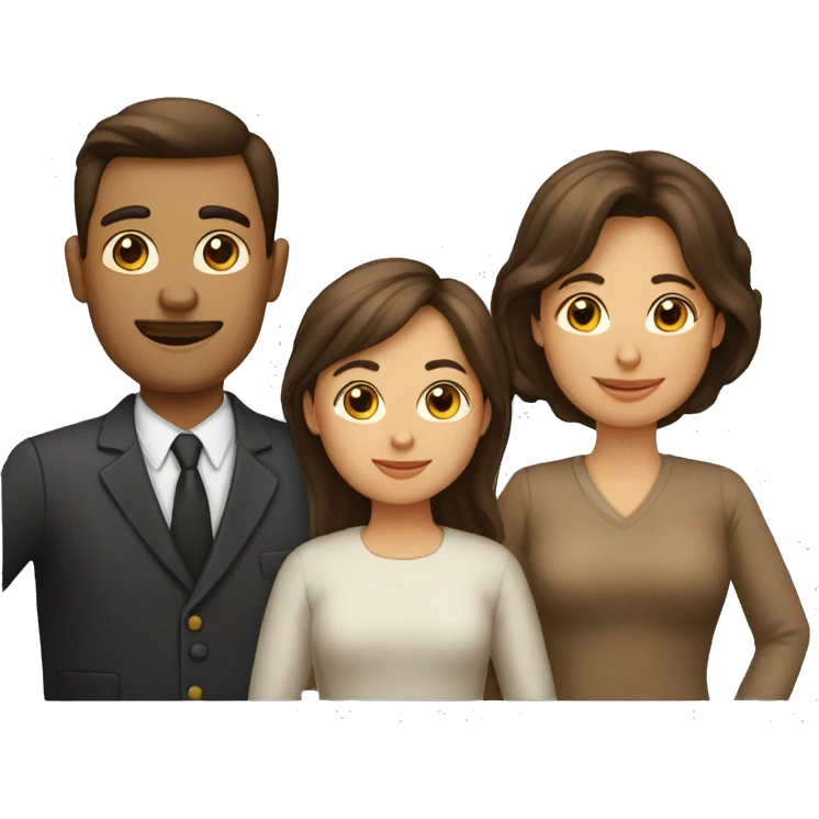 familia papa, mama, 2 hermanos y 1 hermana emoji