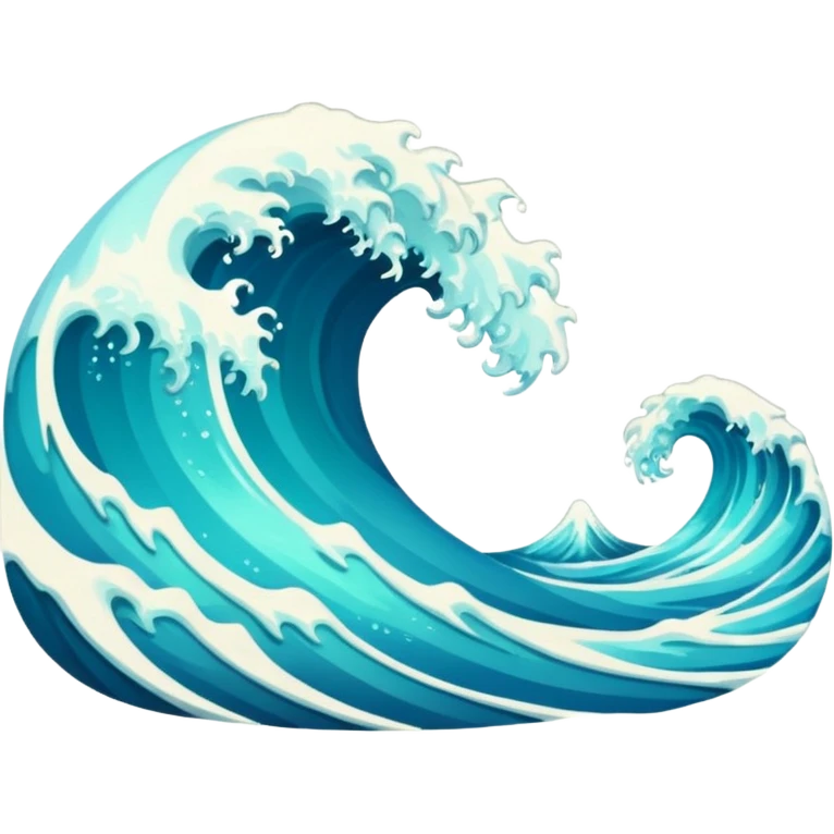 glitter wave ocean surf cian emoji