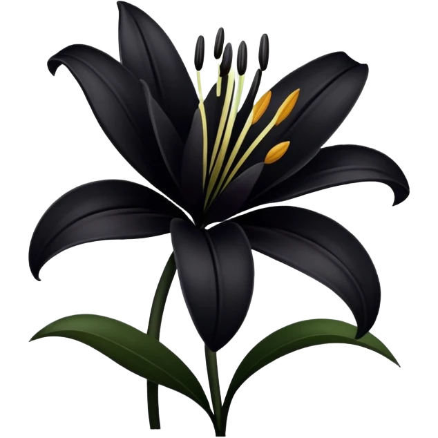 black lily emoji