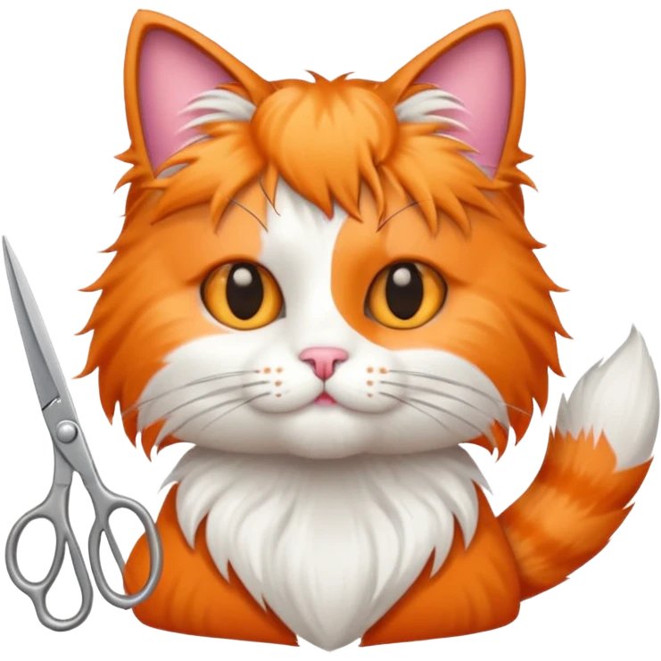 Hairdressing cat emoji