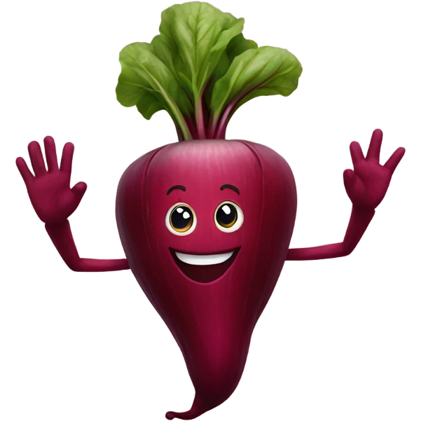 happy beetroot high five emoji