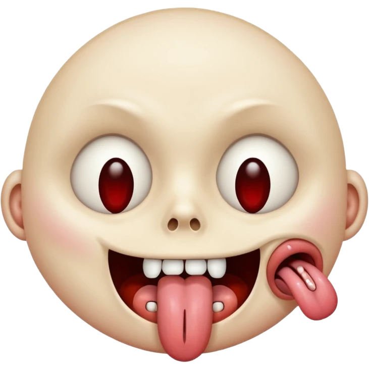 Dead face with tongue sticking out emoji