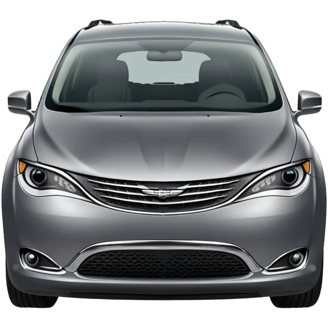 Dark gray Chrysler Pacifica facing forward emoji
