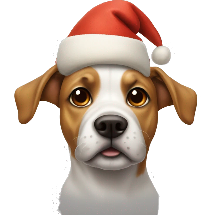  Dog with a elf hat emoji
