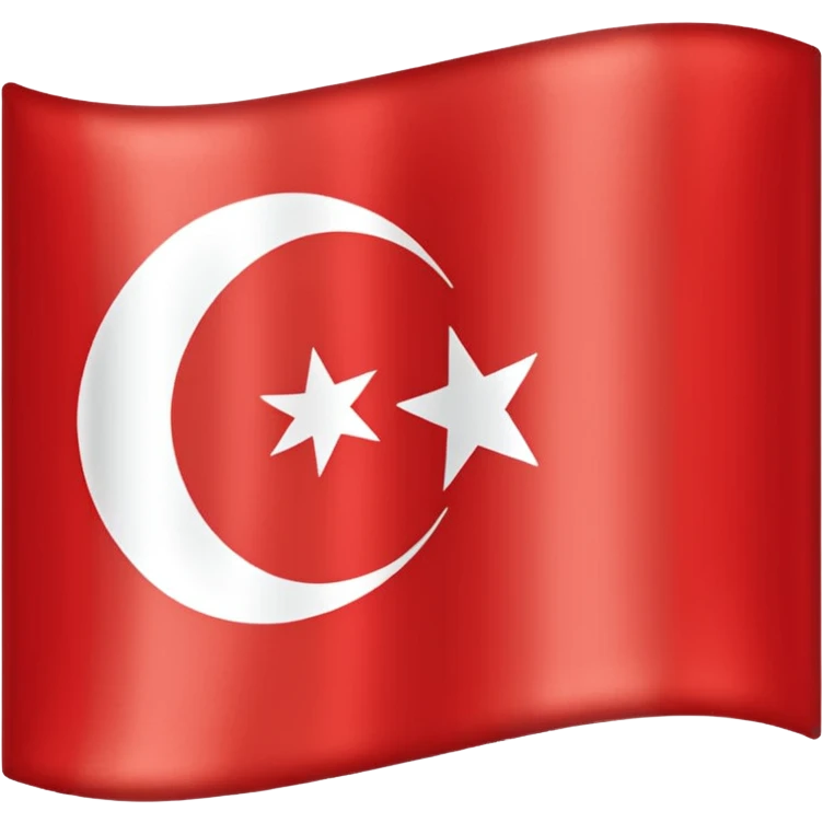 Turkish flag in light blue emoji