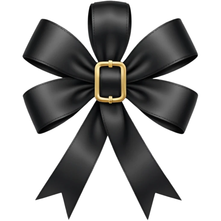 Ruban noir croisé avec 1 boucle comme celui de Crans Montana emoji