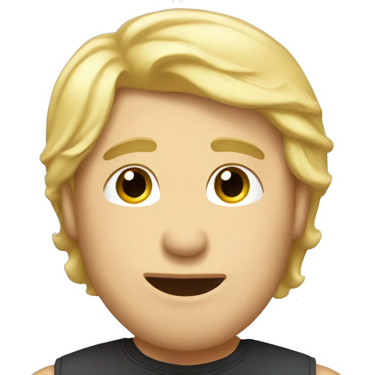 A blond hair guy sendin a kiss emoji