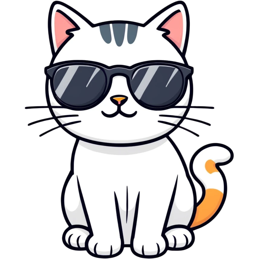 Cat with sunglasses emoji
