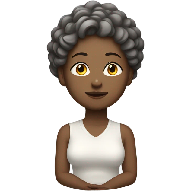 White skin woman meditating wavy short hair emoji