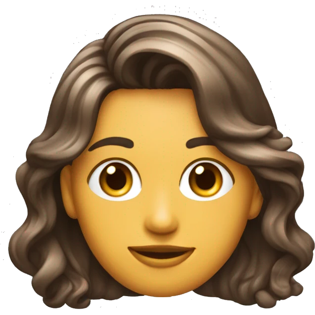 Joven de pelo ondulado pelo negro ojos cafes emoji