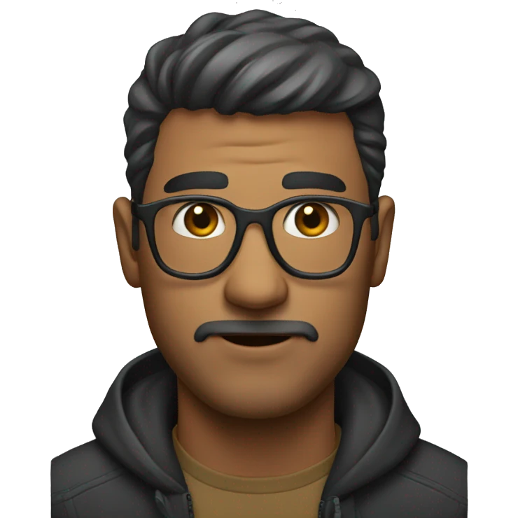 a man with  emoji