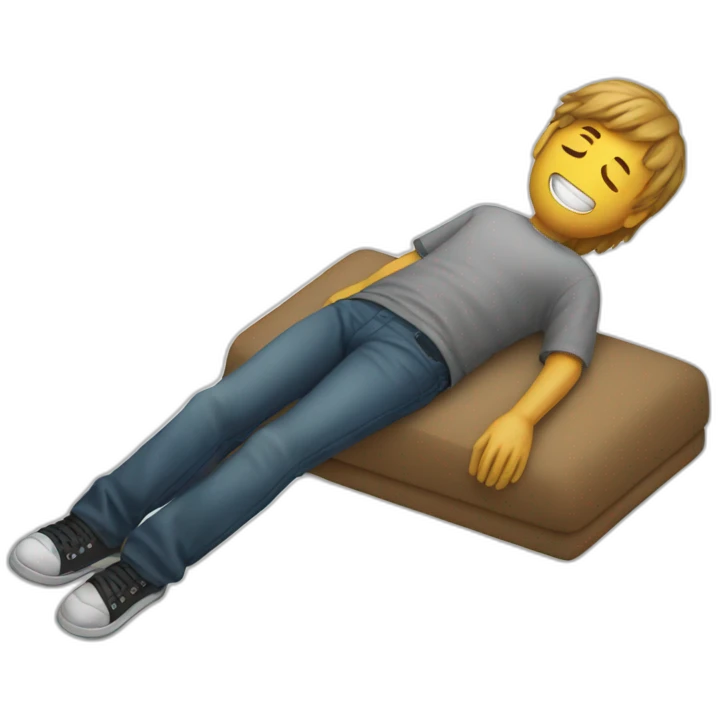 Tech boy dead on their back emoji