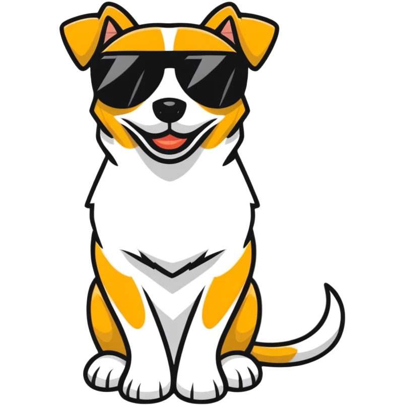 Dog with sunglasses  emoji