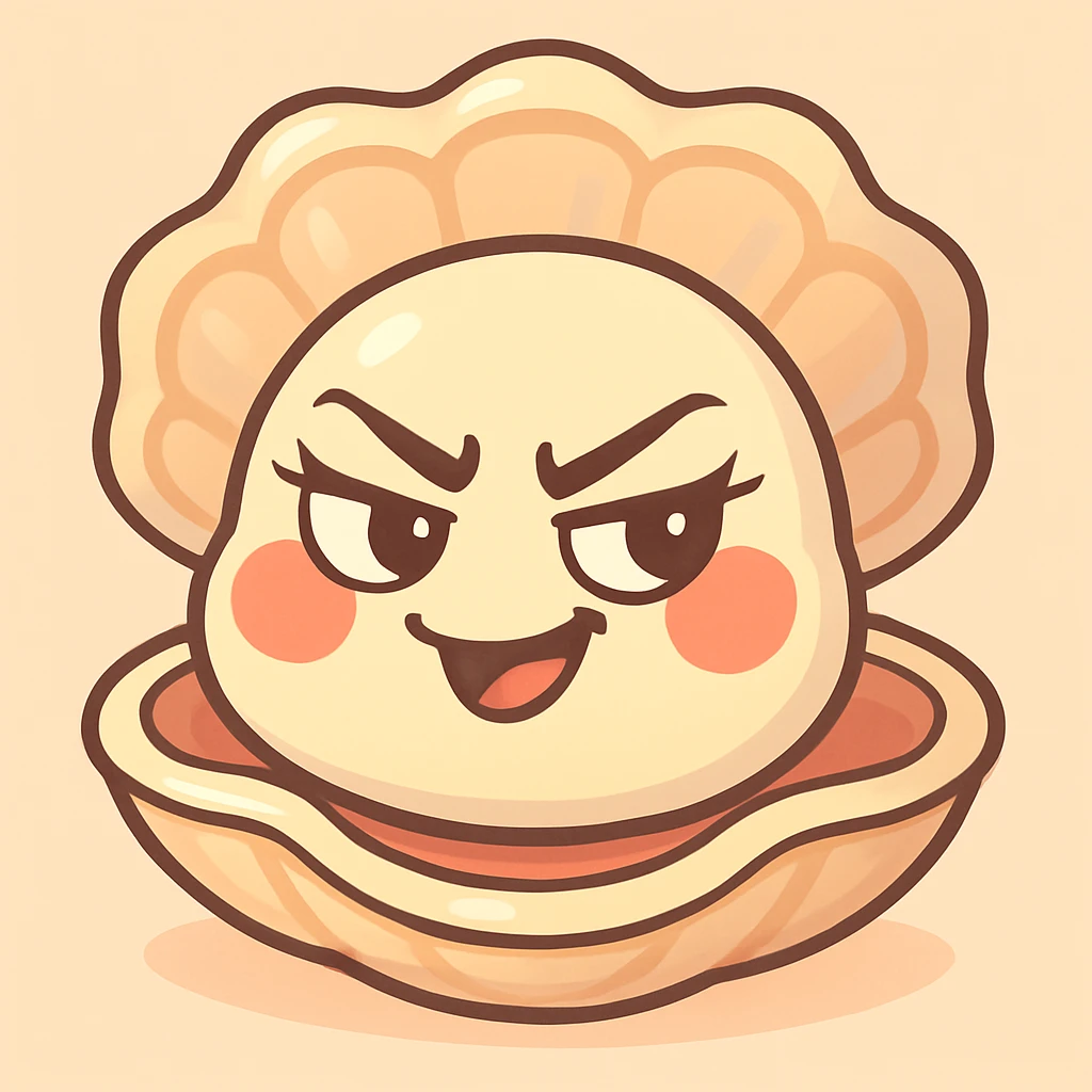 Keep the image identical but add pretty eyelashes and a subtle feminine touch such as a slight gloss on the lips or a small feminine detail. Maintain the pastel toon style, background, colors, and mischievous expression. emoji