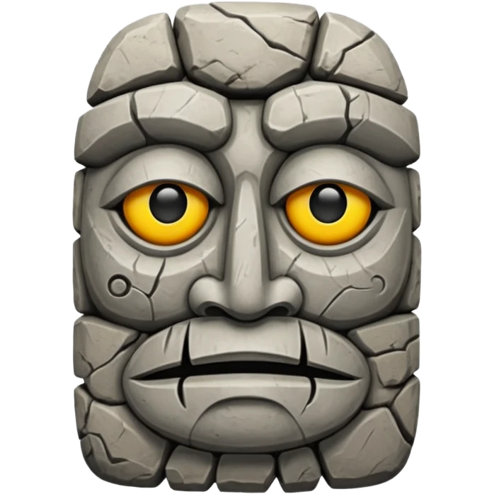 stone face totem emoji