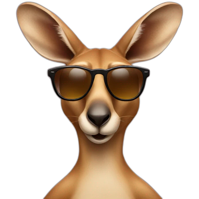 kangaroo with sunglasses emoji