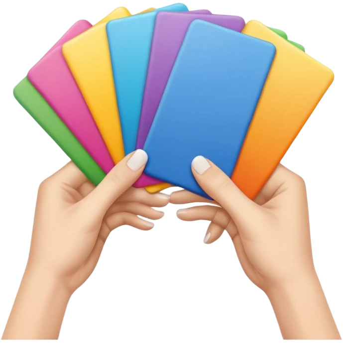 hand opening card packs emoji