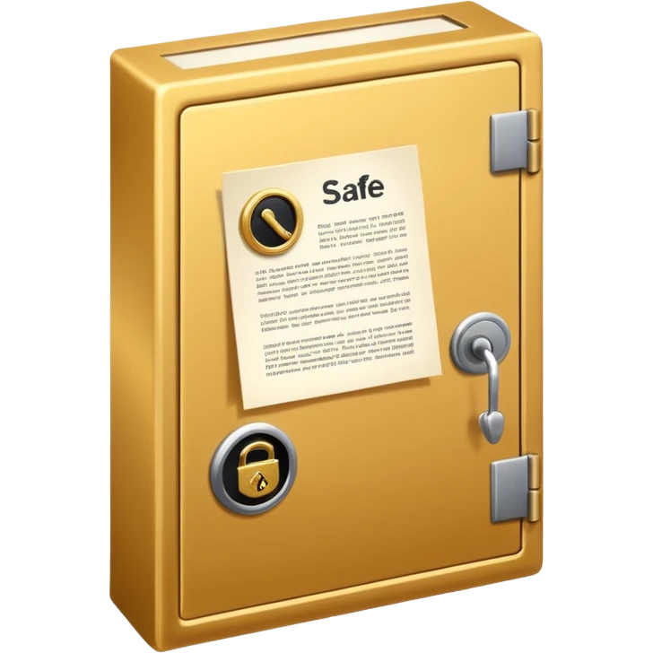 Professional safe guarantee contract golden paper signed emoji